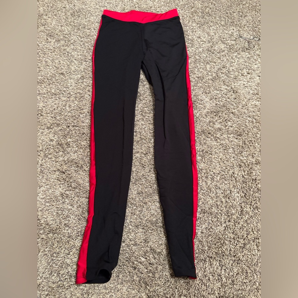 Black and Red Athletic Leggings